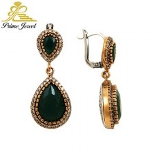 Gümüş Otantik Taşlı Küpe